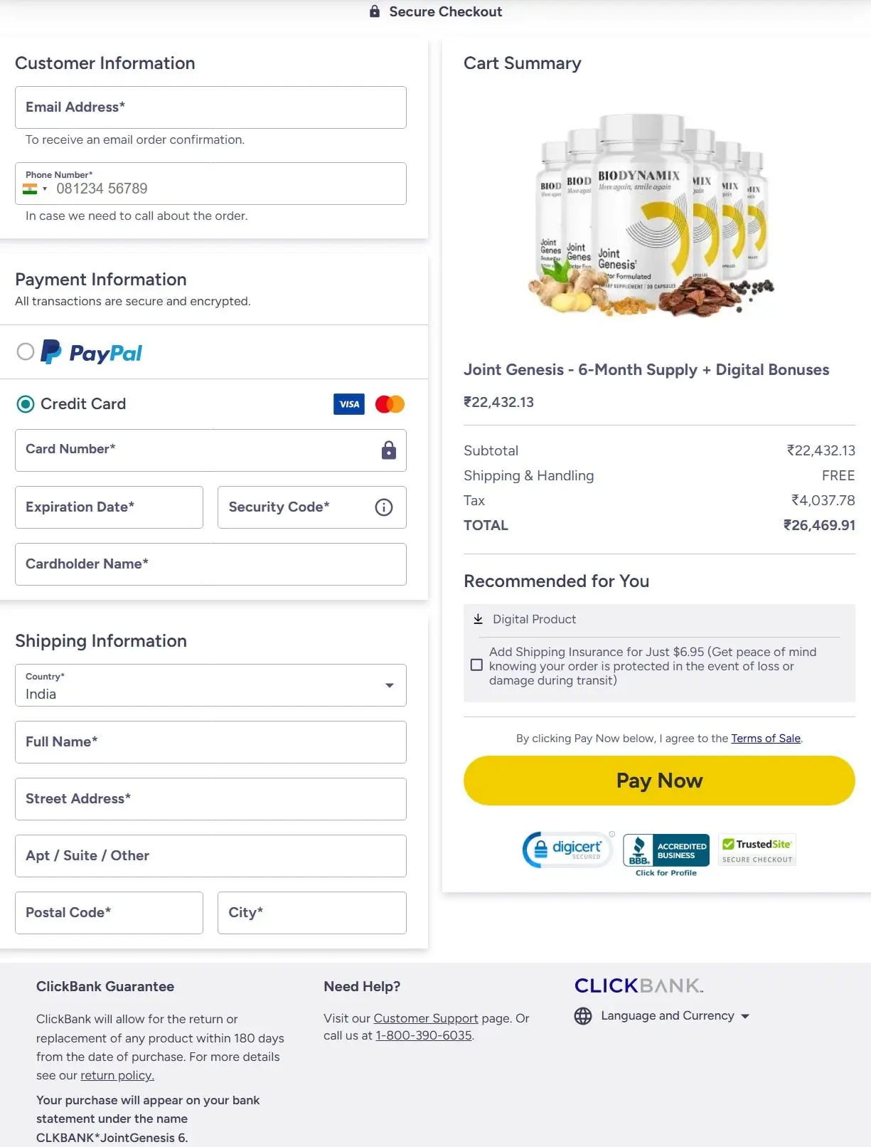 Payment Page